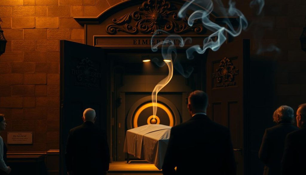 cremation process in Britain