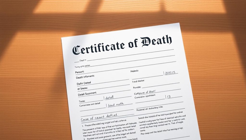 medical cause of death certificate